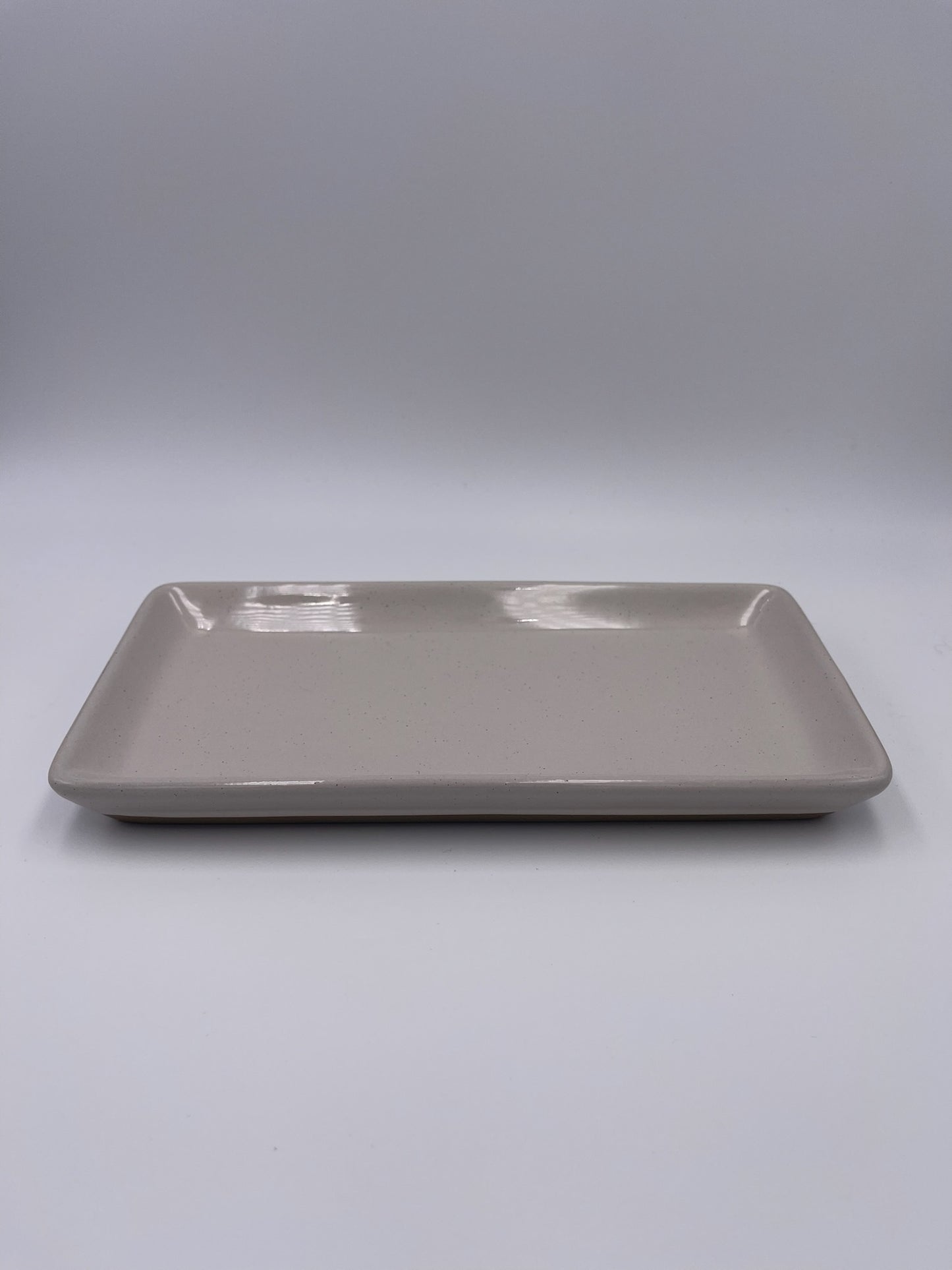 Sweet Water Decor Cream Speckled Stoneware Tray